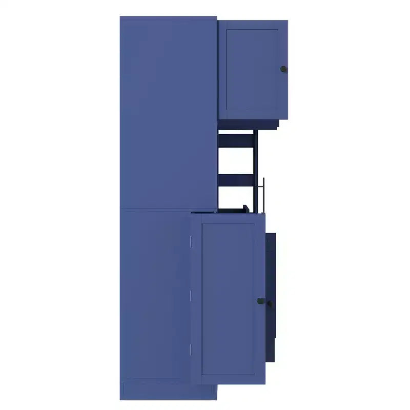 Credenza con piattaia, armadietto estraibile e cassetto