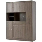 Credenza con piattaia, armadietto estraibile e cassetto