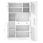 Credenza con piattaia, armadietto estraibile e cassetto