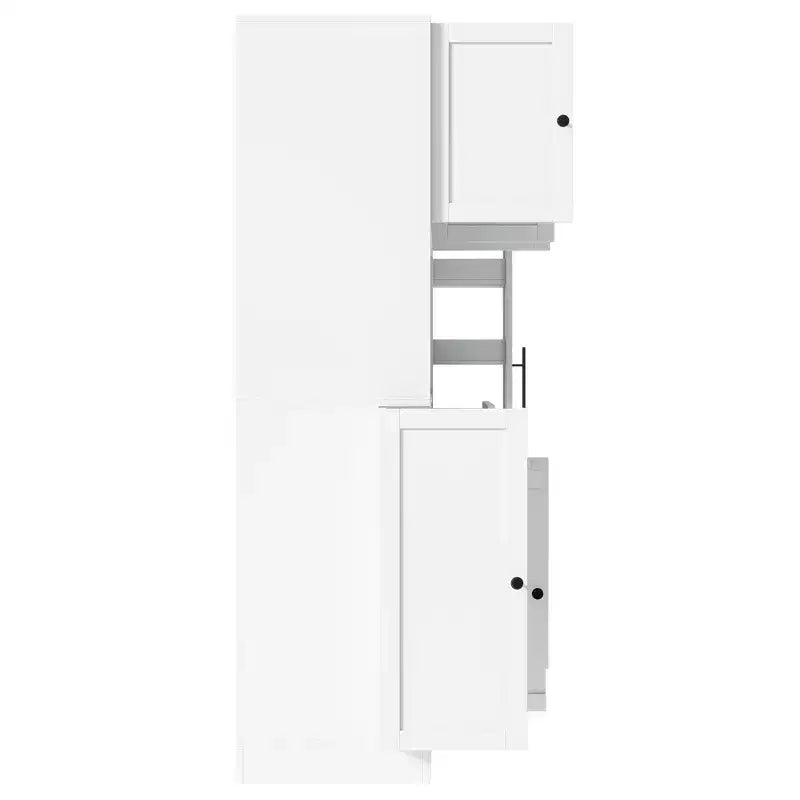 Credenza con piattaia, armadietto estraibile e cassetto