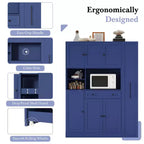 Credenza con piattaia, armadietto estraibile e cassetto