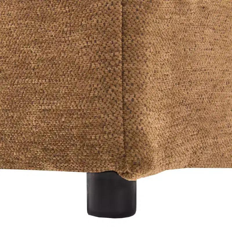 Divano Multifunzionale in ciniglia con Pouf Modulare, Porte USB e Porta Telefono