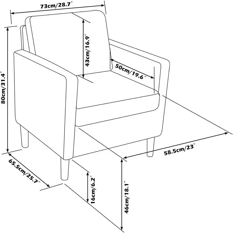 Set di 2 sedie Decor Linen Comfy con braccioli rotondi per soggiorno, sedia da lettura con schienale alto per soggiorno, camera da letto, sala d'attesa, grigio