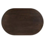 Tavolino da caffè in legno con base a X, tavolino ovale da cocktail da 44" con contenitore, tavolino centrale per divano
