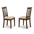 Tavolo da pranzo in legno massello con finitura rovere rustico a 5 pezzi con 4 sedie Parson - Set 4
