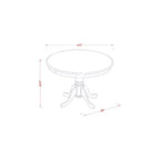 Tavolo da pranzo in legno massello con finitura rovere rustico a 5 pezzi con 4 sedie Parson - Set 4