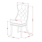 Set tavolo da pranzo 3 pezzi in legno massello con piano quadrato in finitura bianco lino
