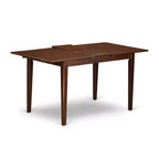 Tavolo da pranzo a 5 pezzi con ripiano in legno massiccio finitura marrone con 4 sedie Parson