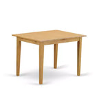 Set da pranzo da 3 pezzi con piano rettangolare in legno massello finitura rovere marrone naturale e prolunga a farfalla