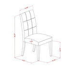 Set da pranzo da 3 pezzi con piano rettangolare in legno massello finitura rovere marrone naturale e prolunga a farfalla