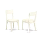 Set da pranzo Mid-Century - 3 pezzi tavolo e sedie - Finitura bianco lino - Tavolo da pranzo rotondo