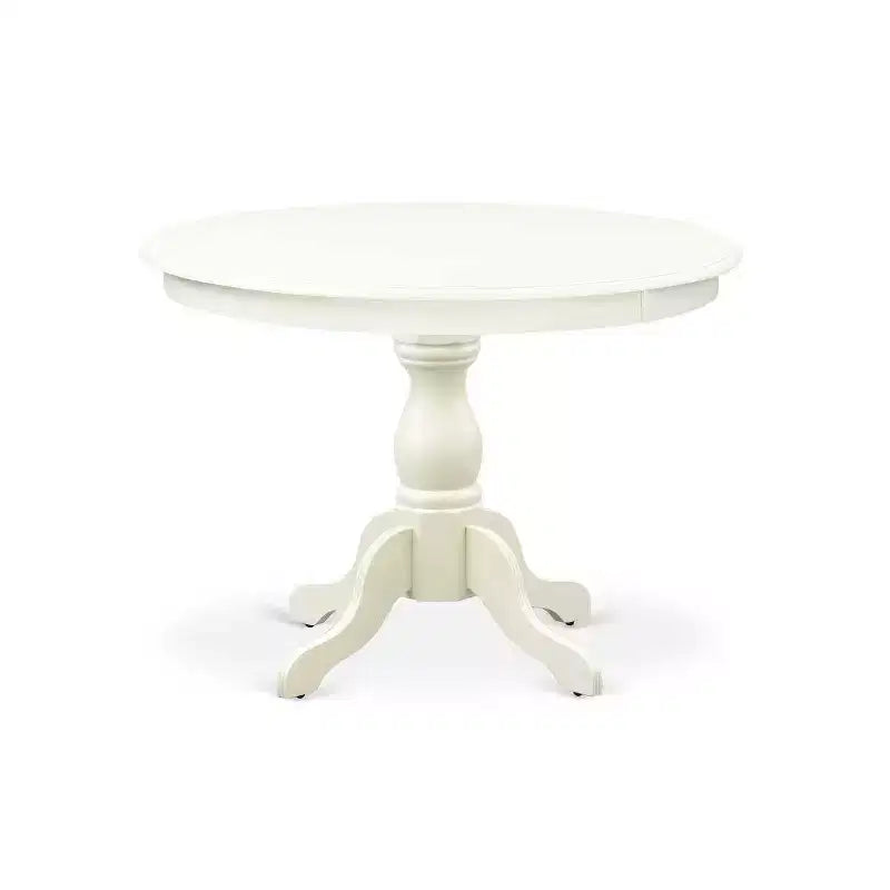Tavolo da pranzo 5 pezzi con piano in legno massello finitura noce e 4 sedie Parson