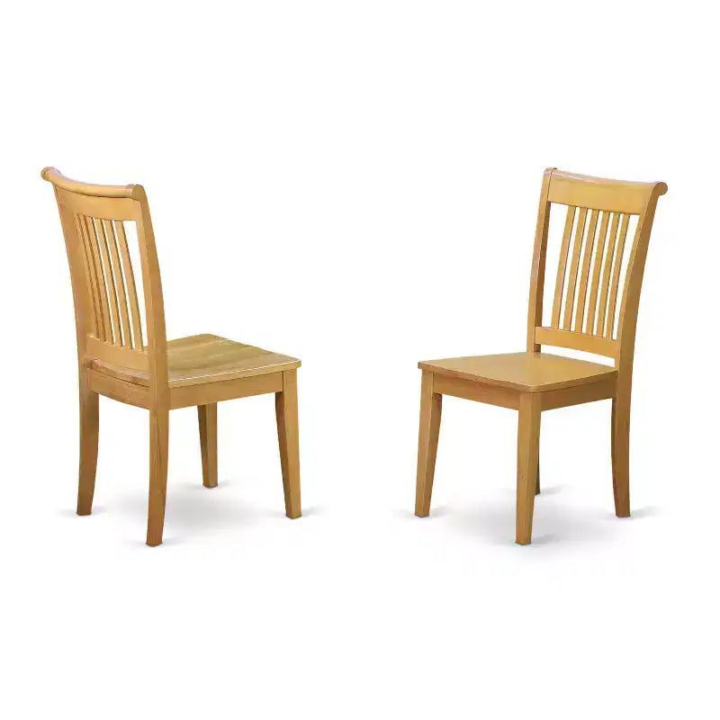 Tavolo da pranzo con piano in legno massello finitura anticata Jacobean a 5 pezzi con 4 sedie Parson