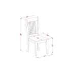 Tavolo da pranzo con piano in legno massello finitura anticata Jacobean a 5 pezzi con 4 sedie Parson