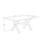 Tavolo da pranzo 5 pezzi con piano in legno massello finitura espresso e 4 sedie Parson
