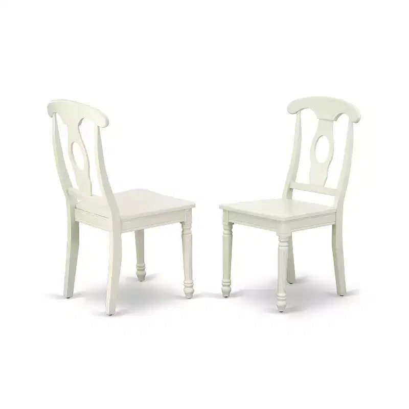 Tavolo da pranzo con piano in legno massello finitura Jacobean invecchiato e 4 sedie, 5 pezzi