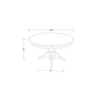 Tavolo da pranzo con piano in legno massello finitura Jacobean invecchiato e 4 sedie, 5 pezzi