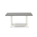 Tavolo da pranzo a 5 pezzi con ripiano in legno massello finitura cappuccino e 4 sedie Parson