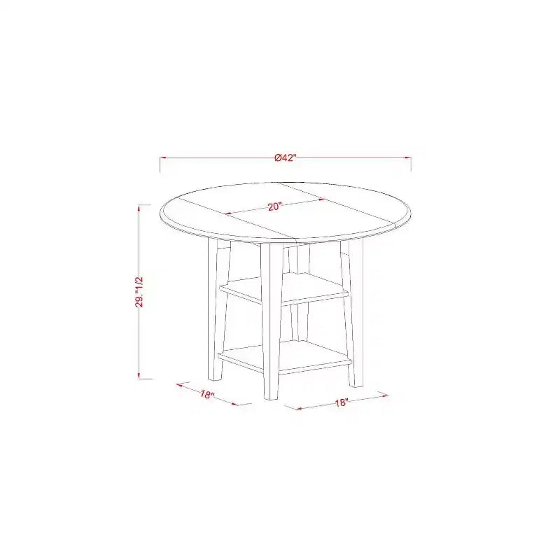 Set da Pranzo 3 Pezzi con Tavolo Rotondo con Piano in Legno Massello Finitura Bianco Lino con Ante a Scomparsa