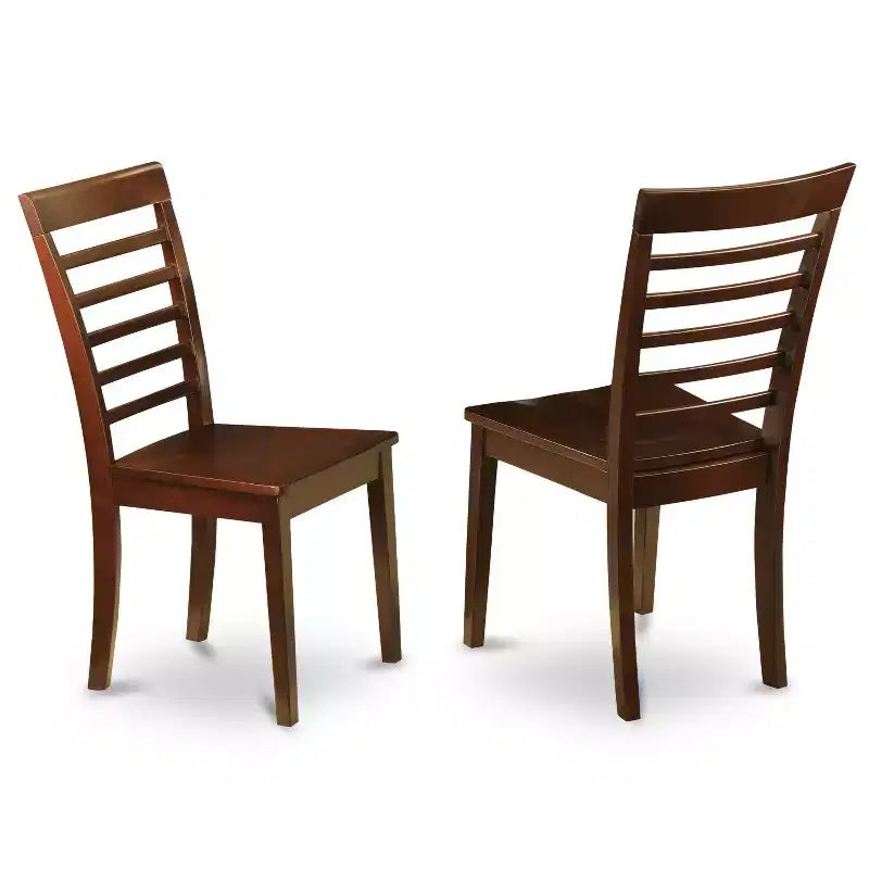 Set da pranzo da 5 pezzi con tavolo e 4 sedie in legno massello finitura cappuccino