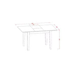 Set da pranzo da 5 pezzi con tavolo e 4 sedie in legno massello finitura cappuccino