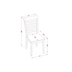 Set da pranzo da 5 pezzi con tavolo e 4 sedie in legno massello finitura cappuccino