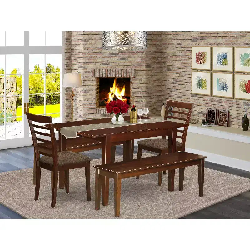 Set tavolo da cucina con sedie - Tavolo da pranzo e panca moderni - Mobili da sala da pranzo