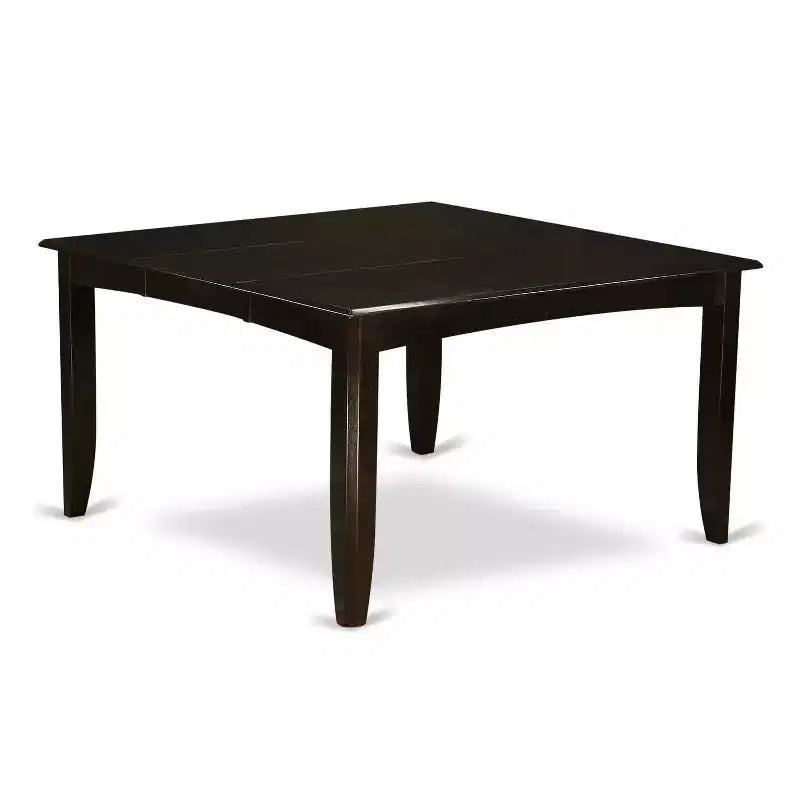 Tavolo da pranzo quadrato in legno massello finitura cappuccino a 5 pezzi con 4 sedie