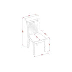Set da pranzo in 5 pezzi con piano in legno massello finitura mogano - con alette a ribalta - 4 posti a sedere