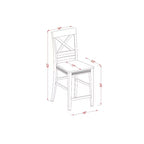 Set da 5 pezzi con ripiano in legno massello finitura mogano - Sala da pranzo - 4 posti a sedere
