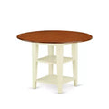 3 Piece Dinette Set - Round Table & 2 Chairs - Antique Style Dining Room Furniture