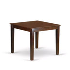 Set 5 pezzi in legno massello con finitura mogano – Tavolo da pranzo quadrato – 4 posti a sedere