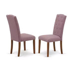 Set 5 pezzi in legno massello con finitura mogano – Tavolo da pranzo quadrato – 4 posti a sedere