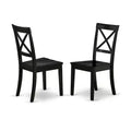 3-Piece Black and Cherry Finish Solid Wood Top - Dining Room Set - Seats 4
