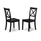 3-Piece Black and Cherry Finish Solid Wood Top - Dining Room Set - Seats 4