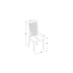 Set da pranzo da 5 pezzi in legno massello con finitura lino bianco - Top rotondo - 4 posti a sedere