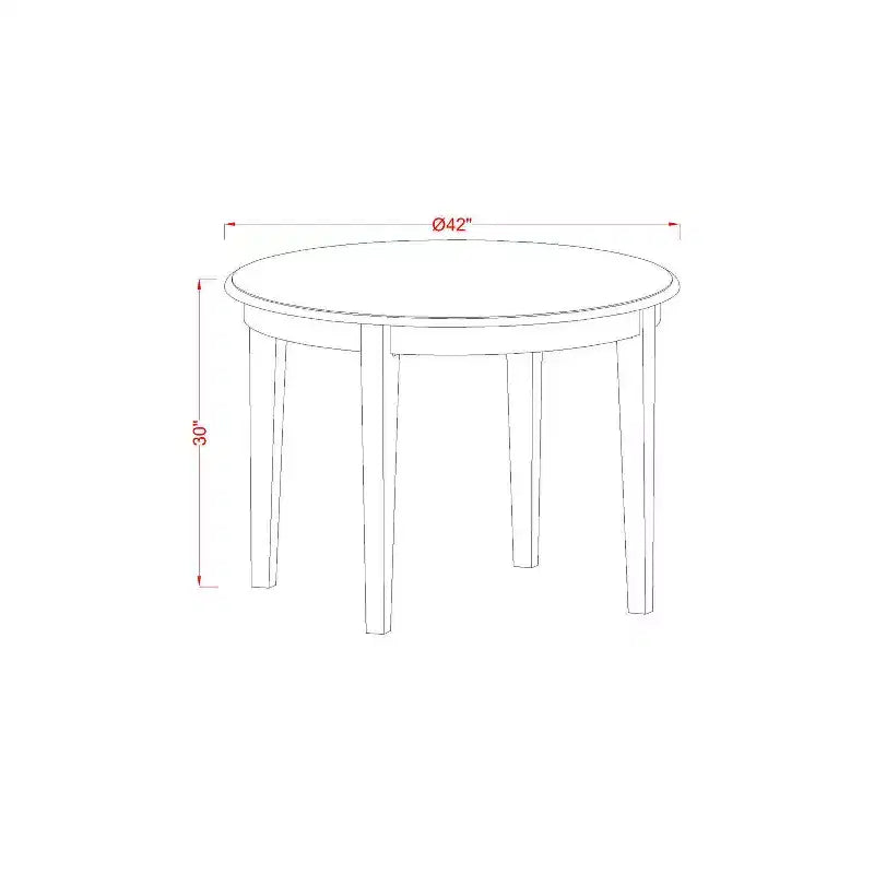 Set da pranzo 5 pezzi - Tavolo e sedie da cucina retrò - Tavolo da pranzo rotondo per 4 persone - Finitura color cappuccino