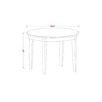 Set da pranzo 5 pezzi - Tavolo e sedie da cucina retrò - Tavolo da pranzo rotondo per 4 persone - Finitura color cappuccino