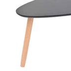 Set Tavolino da Caffè 2 Pezzi Tavolino Laterale Divano in Legno Massello di Pino