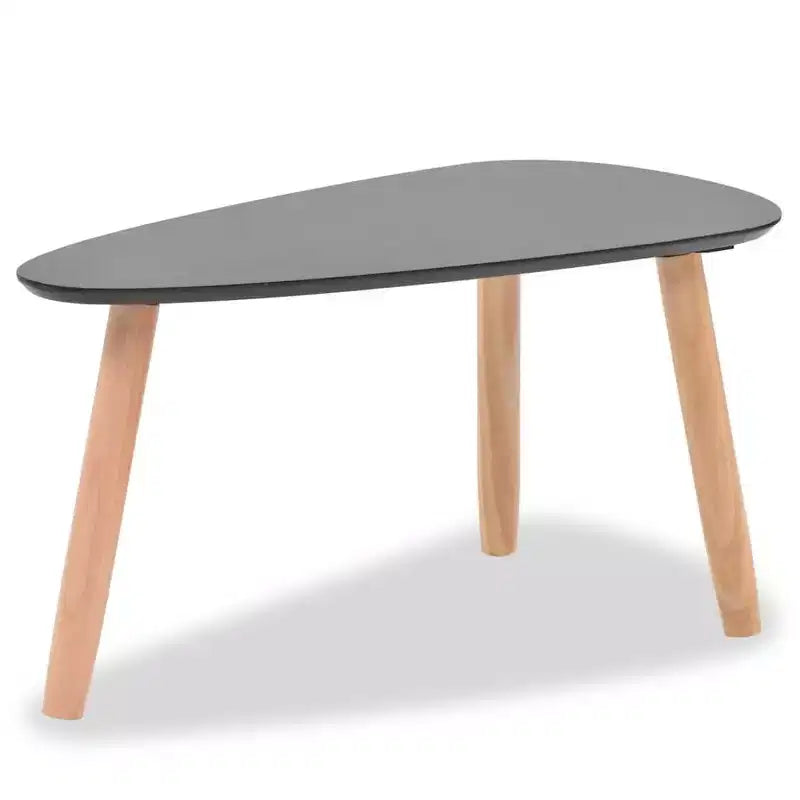 Set Tavolino da Caffè 2 Pezzi Tavolino Laterale Divano in Legno Massello di Pino
