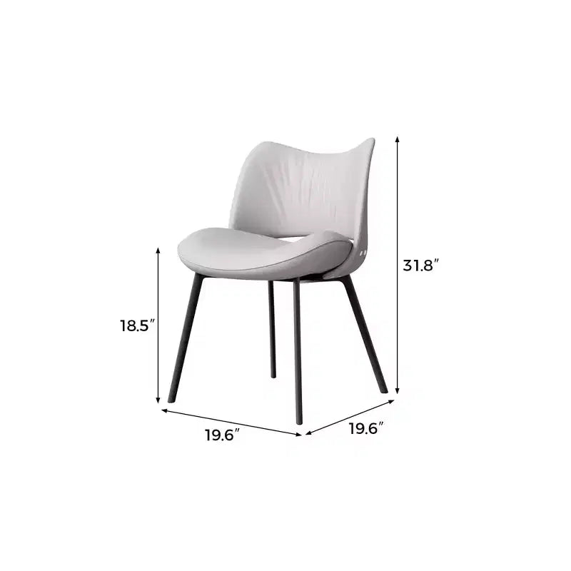 Sedie da pranzo Farmhouse Gray, struttura in metallo, sedute moderne per cucina e sala da pranzo (set da 2)