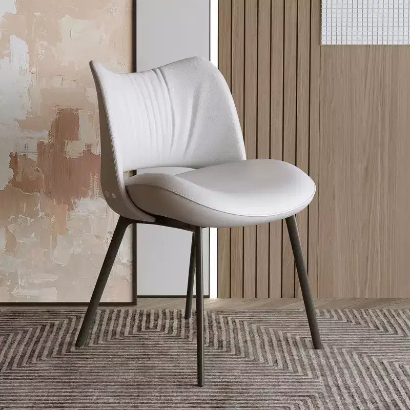 Sedie da pranzo Farmhouse Gray, struttura in metallo, sedute moderne per cucina e sala da pranzo (set da 2)