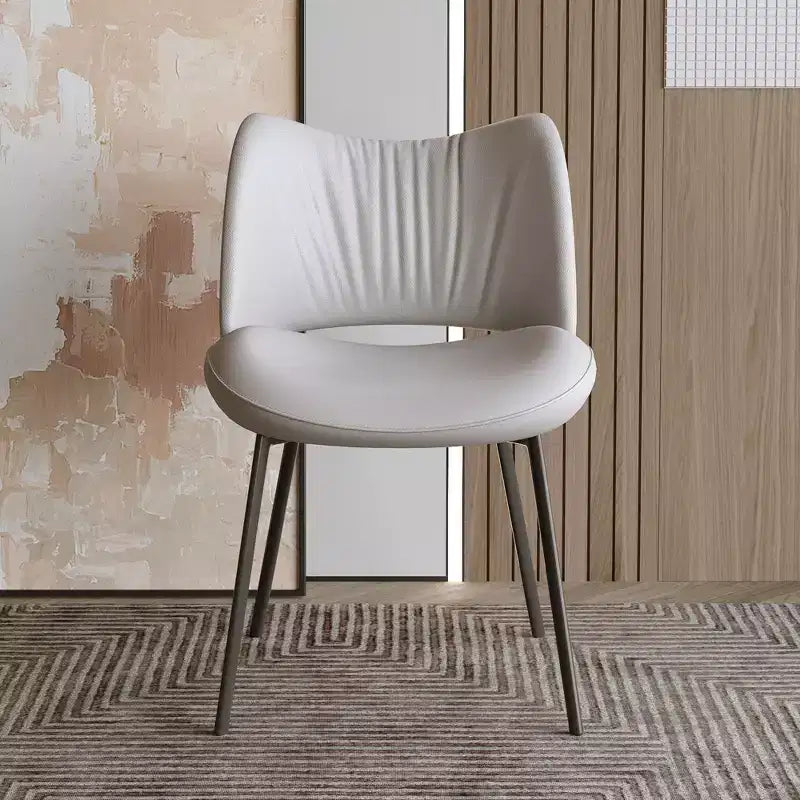 Sedie da pranzo Farmhouse Gray, struttura in metallo, sedute moderne per cucina e sala da pranzo (set da 2)