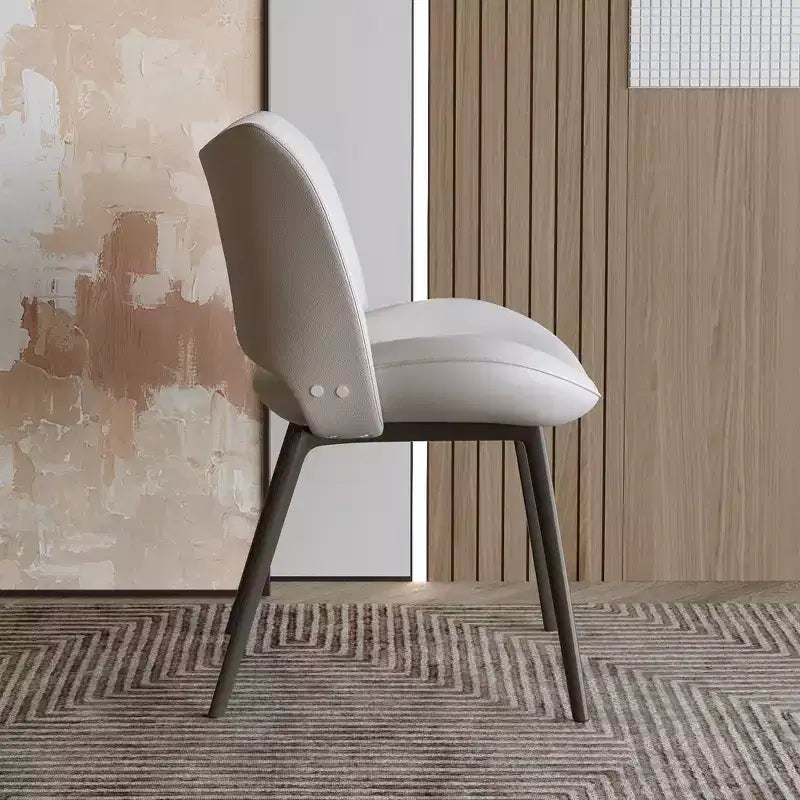 Sedie da pranzo Farmhouse Gray, struttura in metallo, sedute moderne per cucina e sala da pranzo (set da 2)